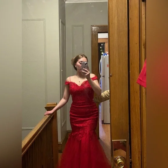 Camille La Vie | Dresses | Camille La Vie Red Mermaid Prom Dress Size 8  Brand New W Red Emebellishments | Poshmark